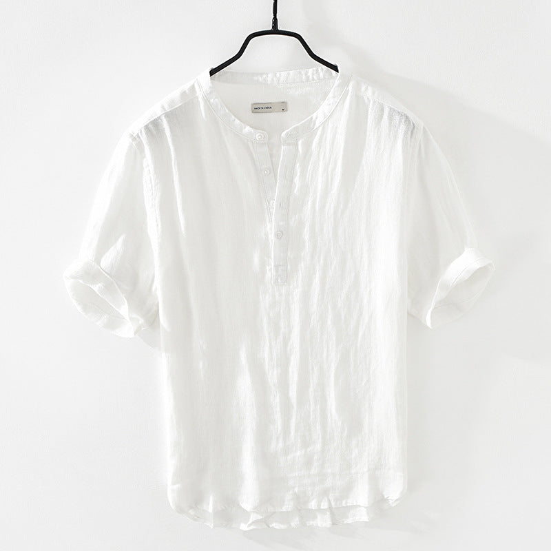 Linen Shirt Summer Half Sleeves Cotton Linen Shirt